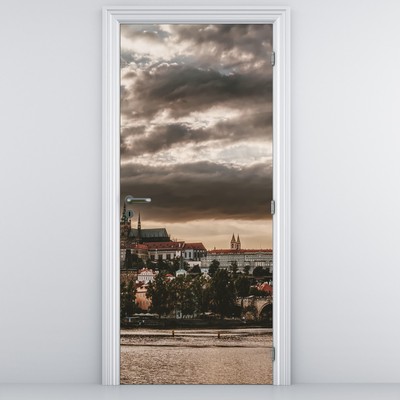 Foto tapeta za vrata - Oblačan Prag