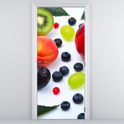Fototapeta na drzwi - Owoce z kroplami wody