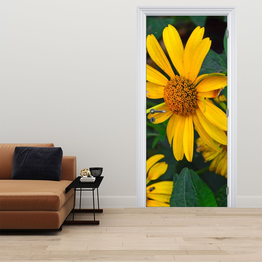 Fototapeta na dveře - Žluté květiny (D020309D95205)
