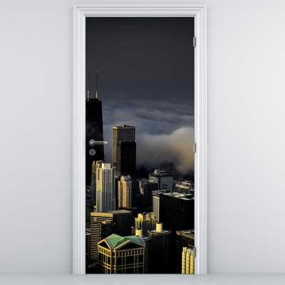 Fototapeta na dveře - Město v oblacích