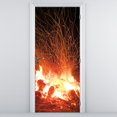 Fotótapéta ajtóra - Tűz