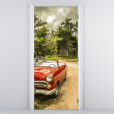 Fototapeta na drzwi - Zabytkowe auto w naturze