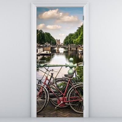 Foto tapeta za vrata - Bicikle u gradu
