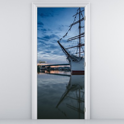 Fototapet pentru ușă - Barca cu vele