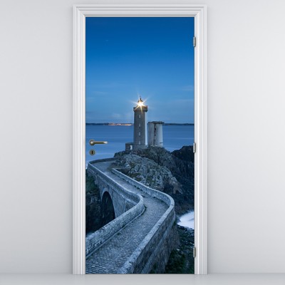 Fotótapéta ajtóra - Világítótorony és a tenger