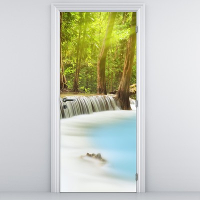 Fototapeta na drzwi - Huai Mae Kamin, wodospady w lesie