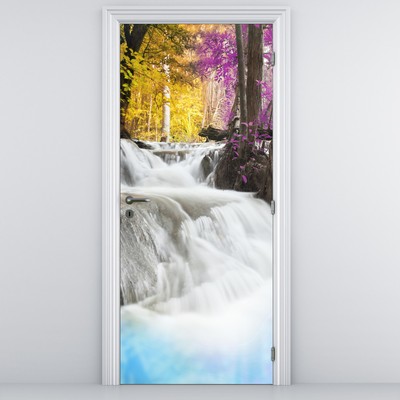Foto tapeta za vrata - Erawan, vodopad u šumi