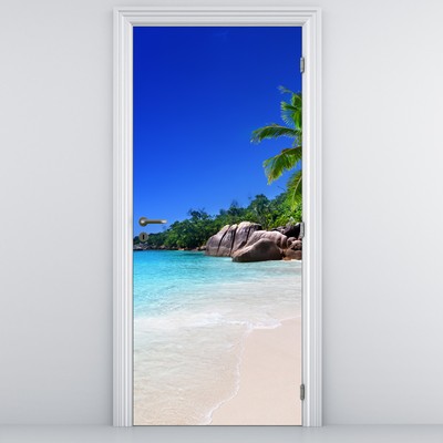 Fototapeta na drzwi - Plaża na wyspie Praslin (D020936D95205)