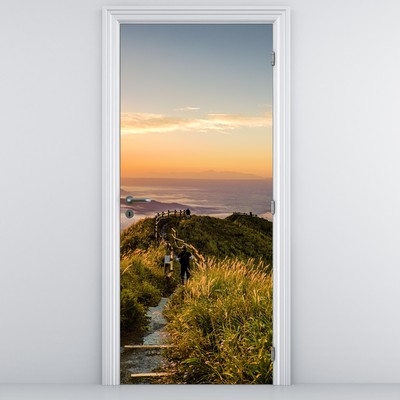 Foto tapeta za vrata - Planine na zalasku sunca