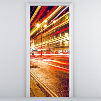 Fototapet pentru ușă - Cabina telefoncă roșie din Londra