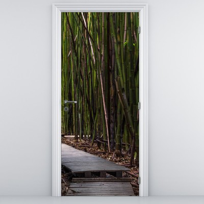 Fototapet pentru ușă - Între bambuși