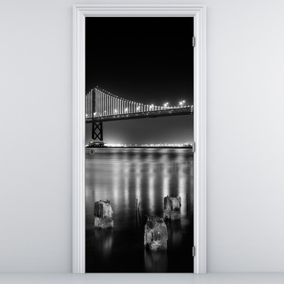 Fototapeta na drzwi - Czarno - biały most