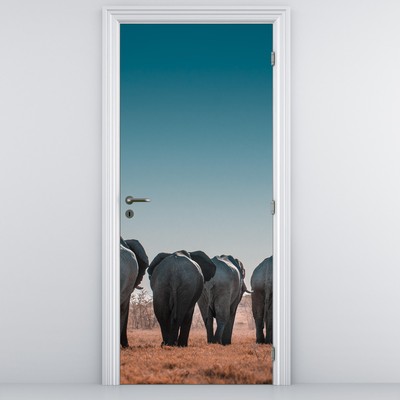Fototapeta na drzwi - Odejście słoni