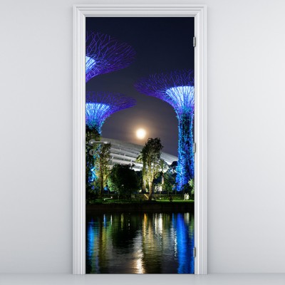 Fototapeta na drzwi - Księżyc w pełni w ogrodach Singapuru