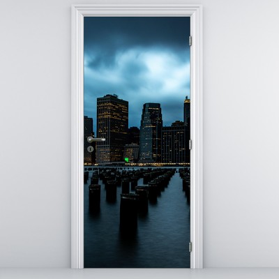 Fotótapéta ajtóra - New York-i felhőkarcolók kilátása