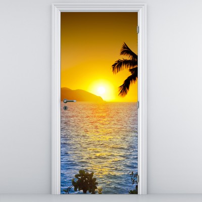 Fototapet pentru ușă - Apus de soare la mare