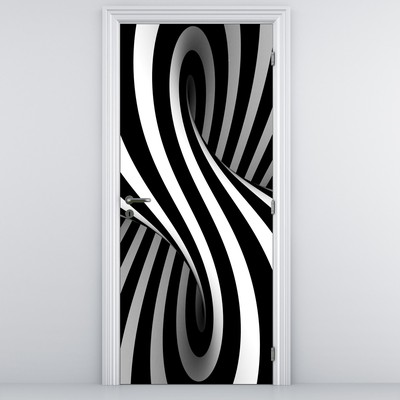 Fototapeta na drzwi - Abstrakcja z paskami zebry
