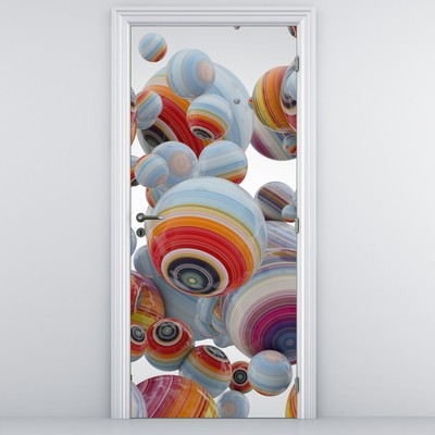 Fototapeta na dveře - Malované koule