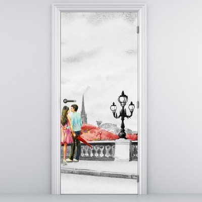 Fototapet pentru ușă - Îndrăgostiții în Paris