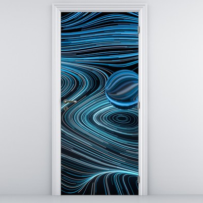 Fototapeta za vrata - Modra abstrakcija