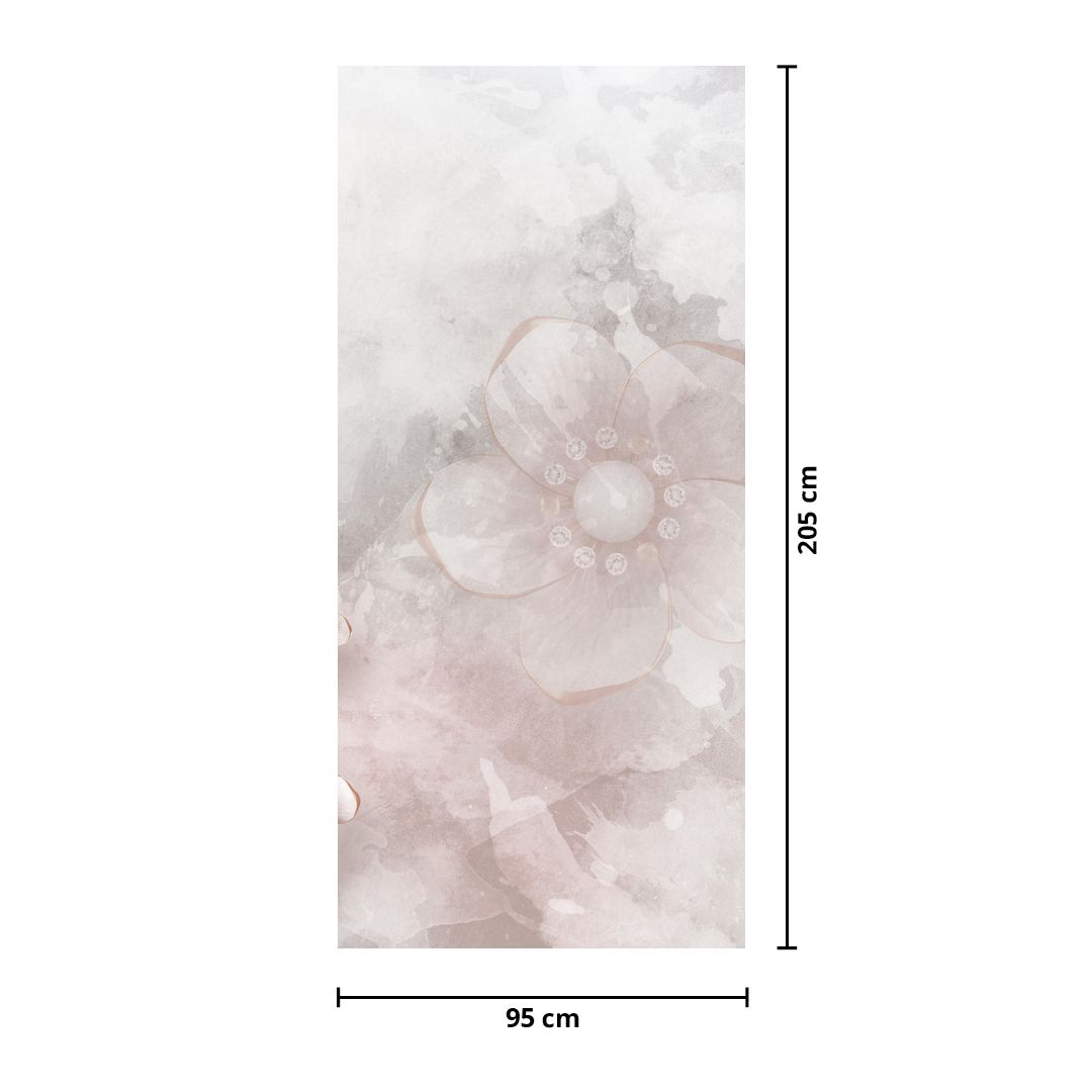 Fototapeta na dveře - Růžové květy (D022455D95205)