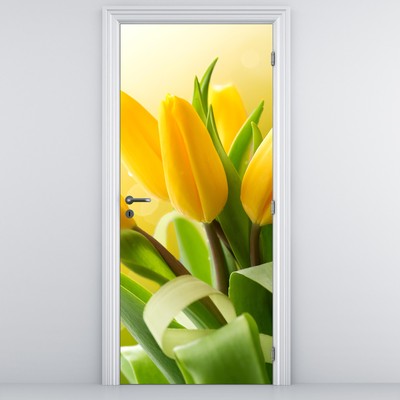 Fototapeta na dveře - Žluté tulipány