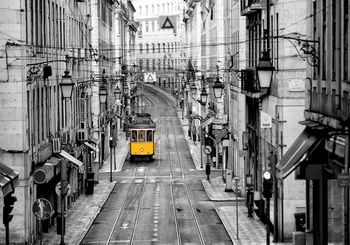 Foto tapeta - Žuti tramvaj