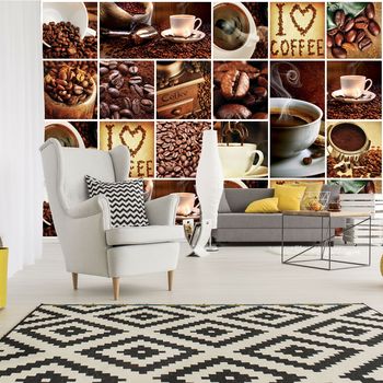 Fototapeta - I Love Coffee - koláž