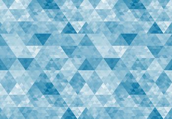Fototapeta - Trojuholníky a kosodĺžnik - modré