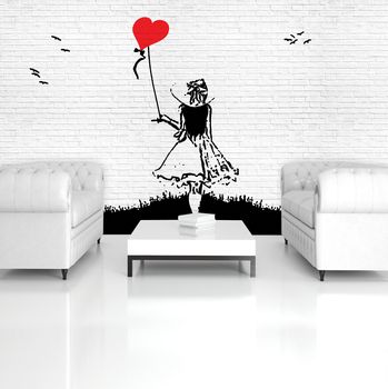 Foto tapeta - Djevojka s balonom Banksy