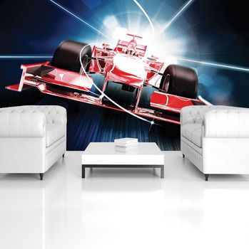 Fototapet - Formula 1 roșie 3D F1 (T033783T254184A)