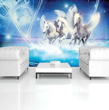 Fototapeta - Pegasus na modrom pozadí