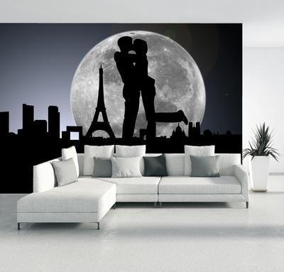 Fototapeta - Zamilovaný pár v Paříži