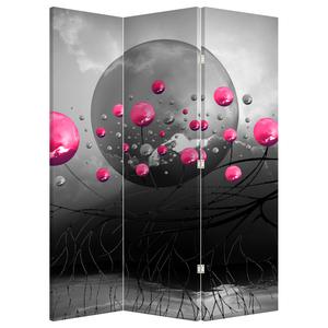 Paraván - Růžové abstraktní koule