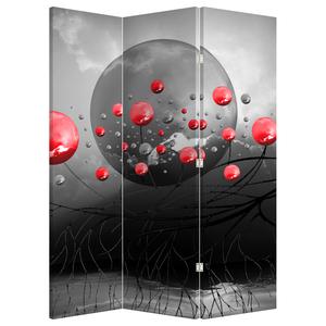 Paraván - Červené abstraktní koule