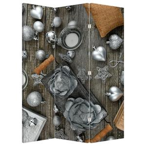 Kamerscherm - Zilveren kerstdecoraties
