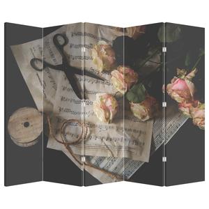 Paravan - Note muzicale și trandafiri