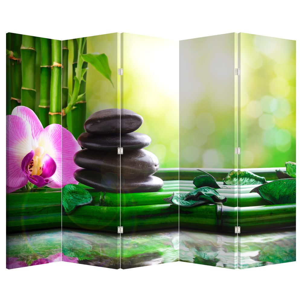 Paravan - Pietre pentru masaj și orhidee (P020902P225180)