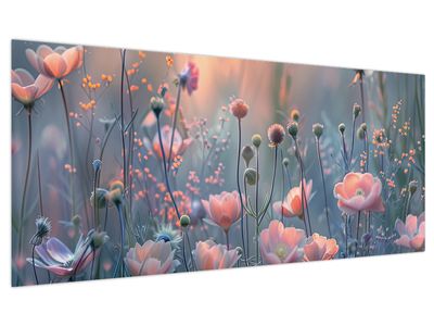 Bild auf Leinwand - Blumen in Pastellfarben