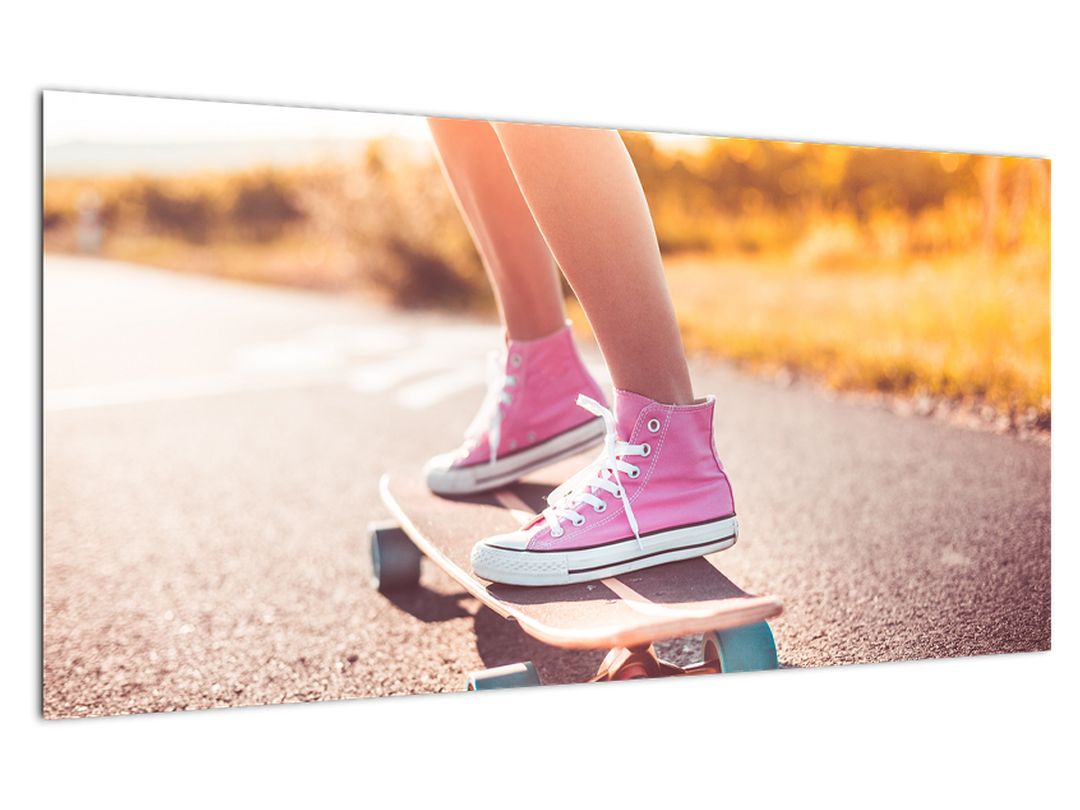 Skleněný obraz skateboardu (V020417V10050GD)