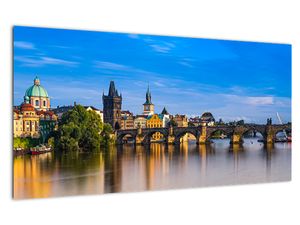 Sklenený obraz Karlovho mosta (V020713V10050GD)