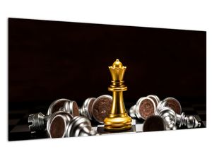 Sklenený obraz - Šachové figúrky