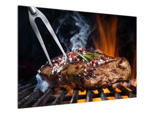 Slika steaka na žaru