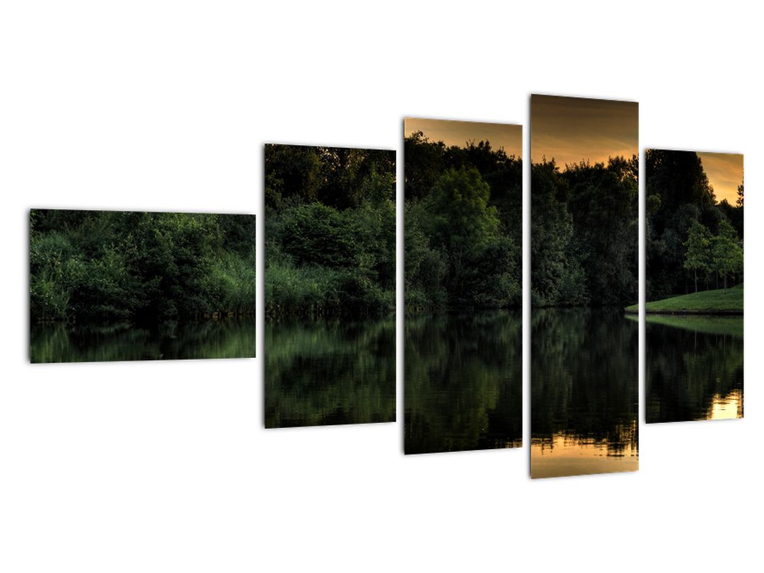 Obraz jezera u lesa (V020974V11060)