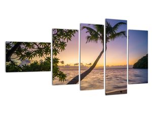 Tablou cu palmier pe plajă