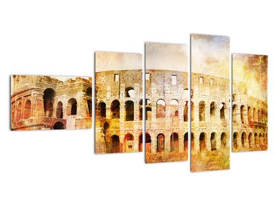 Schilderij - Digitaal schilderij, Colosseum, Rome, Italië