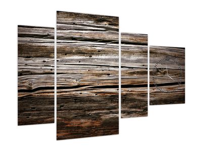 Obraz - sezónní dřevo (s hodinami) (V020019V11075C)