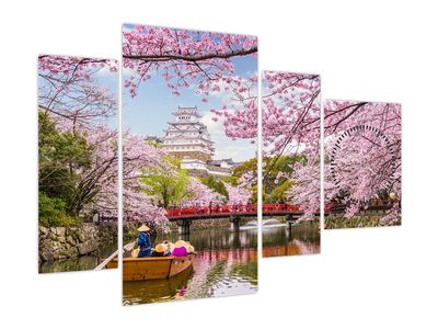 Japán cseresznye képe (órával)