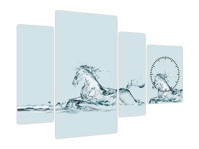 Slika - Konji iz kapljic vode (z uro)