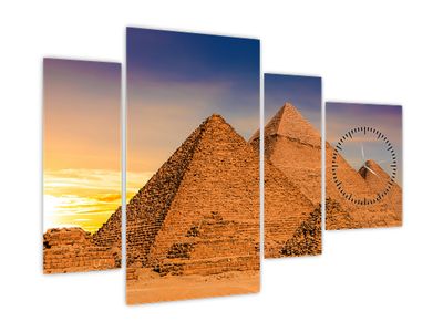 Obraz - Egyptské pyramídy (s hodinami)